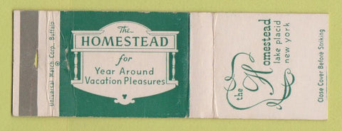Matchbook Cover - The Homestead Lake Placid NY WEAR