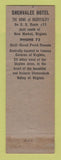 Matchbook Cover - Shenvalee Hotel New Market VA