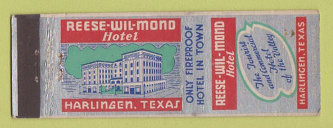 Matchbook Cover - Reese Wil Mono Hotel Harlingen TX