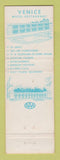 Matchbook Cover - Venice Motel Restaurant Hagerstown MD