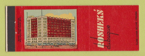 Matchbook Cover - Rosheks' Dubuque IA