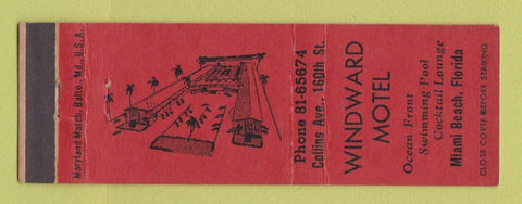 Matchbook Cover - Windward Motel Miami Beach FL