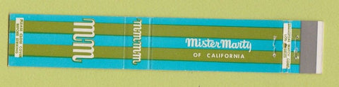 Matchbook Cover - Mister Marty Clothes Los Angeles CA 10 Strike