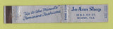 Matchbook Cover - Jo Ann Shop Women's Clothes Miami FL 10 Strike