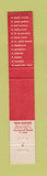 Matchbook Cover - Judi Lesli Clothes Miami FL Dallas Houston WEAR 10 Strike