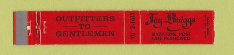 Matchbook Cover - Jay Briggs Men's Clothes San Francisco CA 10 Strike
