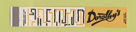 Matchbook Cover - Dorothy's Clothes Speedway IN 10 Strike