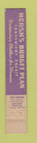 Matchbook Cover - Hersh's Women's Clothes Beverly Hills CA 10 Strike