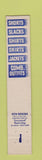 Matchbook Cover - Dennison Klothes Clothes New York City 10 Strike