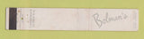 Matchbook Cover - Bolman's Women's Clothes WEAR 10 Strike
