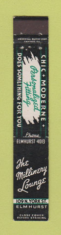 Matchbook Cover - Millinery Lounge Elmhurst IL Women's Clothes 10 Strike
