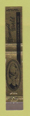 Matchbook Cover - Woman's World Clothes Portsmouth OH 10 Strike