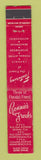 Matchbook Cover - Ronnie's Frocks Clothes Miami FL 10 Strike