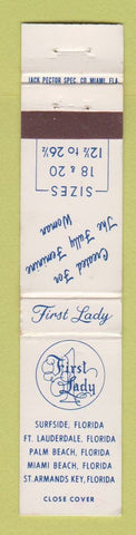 Matchbook Cover - First Lady Women's Clothes Miami Beach FL WEAR 12 Strike