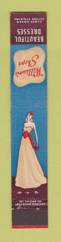 Matchbook Cover - William's Dress Shop girlie Hollywood San Diego CA 10 Strike