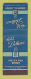 Matchbook Cover - Hotel Bellevue Boston MA DD Bean WEAR