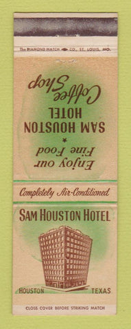 Matchbook Cover - Sam Houston Hotel Houston TX
