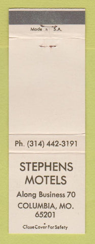 Matchbook Cover - Stephens Motels Columbia MO