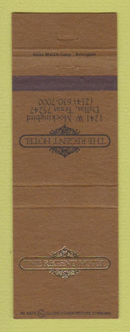 Matchbook Cover - The Regent Hotel Dallas TX