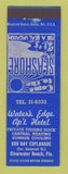 Matchbook Cover - Water's Edge Apt Hotel Clearwater Beach FL
