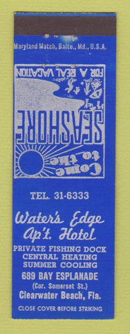 Matchbook Cover - Water's Edge Apt Hotel Clearwater Beach FL