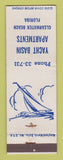 Matchbook Cover - Yacht Basin Apartments Clearwater Beach FL