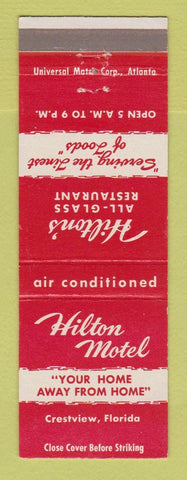 Matchbook Cover - Hilton's Motel Crestview FL