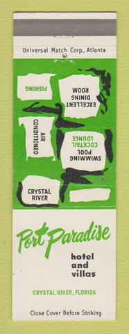 Matchbook Cover - Port Paradise Hotel Crystal River FL