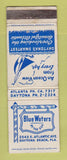 Matchbook Cover - Blue Waters by the Sea Daytona Beach FL WORN