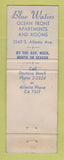 Matchbook Cover - Blue Waters by the Sea Daytona Beach FL WORN