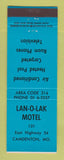 Matchbook Cover - Lan O Lak Motel Camdenton MO