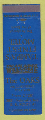 Matchbook Cover - The Oaks Motel Tampa FL BLUE