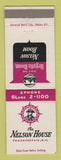 Matchbook Cover - Nelson House Poughkeepsie NY