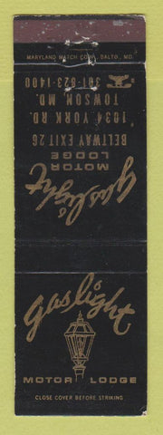 Matchbook Cover - Gaslight Motor Lodge Towson MD WEAR
