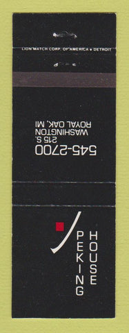 Matchbook Cover - Peking House Royal Oak MI