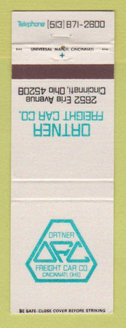Matchbook Cover - Ortner Freight Car Cincinnati OH