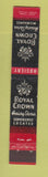 Matchbook Cover - Royal Crown Hosiery Stores Milwaukee WI 10 Strike
