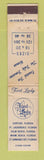 Matchbook Cover - First Lady Women's Clothes Miami Beach FL WEAR 12 Strike