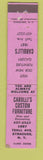 Matchbook Cover - Carulli's Custom Furniture Syracuse NY 12 Strike