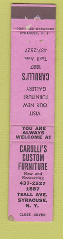 Matchbook Cover - Carulli's Custom Furniture Syracuse NY 12 Strike