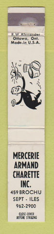 Matchbook Cover - Mercerie Armand Charette Sept Iles QC WEAR 10 Strike