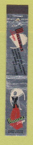 Matchbook Cover - Williams Shops Women's Clothes Santa Monica CA 10 Strike
