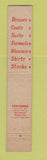 Matchbook Cover - Williams Shops Women's Clothes Santa Monica CA 10 Strike