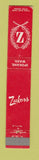 Matchbook Cover - Zukors Spokane WA Women's Clothes 10 Strike