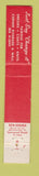 Matchbook Cover - Zukors Spokane WA Women's Clothes 10 Strike