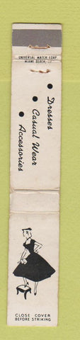 Matchbook Cover - Doris Ohler Women's Clothes Fort Lauderdale FL WORN 10 Strike