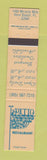 Matchbook Cover - Patio Restaurant Vero Beach FL 12 Strike