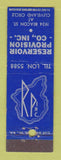 Matchbook Cover - Reservoir Provision grocery Brighton? MA? Midget