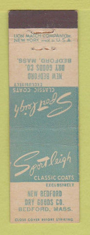 Matchbook Cover - Sportleigh Women's Clothes Bedford MA Dry Goods Midget