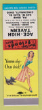 Matchbook Cover - Ace High Tavern Cincinnati OH pinup SAMPLE